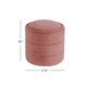 thumbnail image 4 of Otomana Storage HomePop redonda de terciopelo rosa rubor, 4 of 7