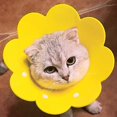 thumbnail image 1 of Pet Protective Recovery Collar Adjustable Sunflower Shape Cat Cone Collar, Cute Soft Cone After Surgery Neck Collar, 1 of 3