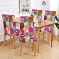 thumbnail image 2 of Yayeee 2 Pack Dining Chair Covers Stretch Parson Chairs Slipcovers Seat Protector, Abstract Geometric Pattern, 2 of 6