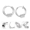 thumbnail image 3 of CIMAXIC 2 Pcs Boucles d'Oreilles Style Punk Style Rue Bijoux Élégants,0.67"X0.67"X0.28 Pouces, 3 of 4