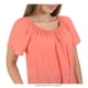 thumbnail image 4 of Blusa Simply Basic M220A02012 Talla Eg Coral Campesina Estampada, 4 of 4