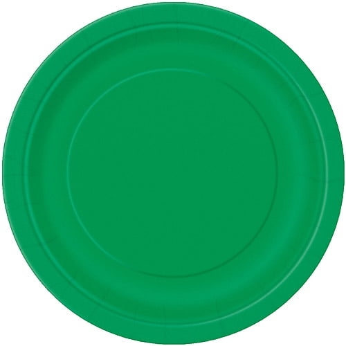 Paper Plates, 9 in, Green, 16ct