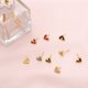 thumbnail image 2 of Durable and AttractiveSweet Copper Ear Post Stud Earrings Gold Color Heart Multicolour Rhinestone Women Earrings Party Jewelry Gifts 9mm x 8mm, 1Pair Kuyhfg Bienvenido a Kuyhfg, 2 of 4