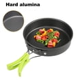 thumbnail image 4 of Utensilios de cocina al aire libre Camping Cocina Cocina Kit Kit de utensilios de cocina Portátil plegable Mango aislado Pan Mochilero Hervidor de agua Verde 3 piezas kenally OD003503-03B, 4 of 7