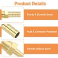 thumbnail image 3 of 2 Pack Brass Hose Barb Fitting Straight Connector Coupler, 5/16" ID Brass Fitting Air Hose Fittings for Connecting Water Fuel Air, Oil Hoses, 3 of 7
