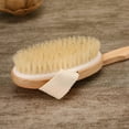 thumbnail image 6 of Fznkrag Long Wood Handle Bath Brush Reach Back Body Shower Bristle Scrubber Spa Back Scrubber Body Brush with Natural Boar Bristles and Long Wooden Handle for Dry Wet Skin Brushing, 6 of 11