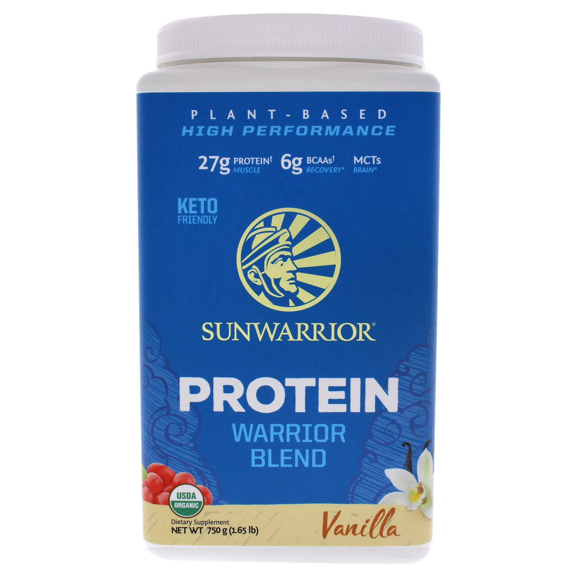 Warrior Blend Organic Protein Vanilla by Sunwarrior for Unisex 26.4