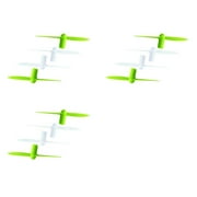 HobbyFlip 30mm Nano Drone Propeller Blades Green & White Set of 4 Compatible with Revell Nano Hexagon 3 Pack