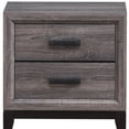 thumbnail image 3 of HomeRoots 478609 25 in. Grey Two Drawer Nightstand, 3 of 5