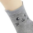 thumbnail image 5 of Crew Socks for Women Womens Crew Socks 10 Pack Kitty Print Breathable Cozy Warm Winter Solid Ankle Socks Gray Free Size, 5 of 6