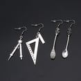 thumbnail image 4 of CIYISON Sliver Earrings Spoon Fork for Triangle Ruler Earrings Birthday Gifts for Girlfr, 4 of 13