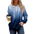 thumbnail image 2 of Hoodies For Women Oversized Winter Cute Sweatshirts Pullover Trendy Fall Clothes, Retro Print Lightweight Design without Pockets for Fall Winter Fashion and Comfort,Dark Blue,S, 2 of 8