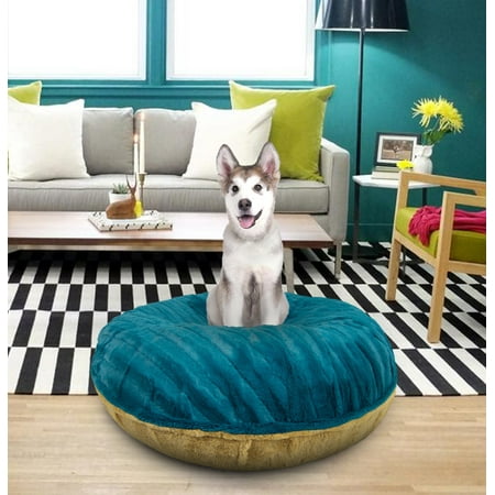 Bessie and Barnie Signature Wonderland / Honeymoon Luxury Extra Plush Faux Fur Bagel Pet/Dog Bed