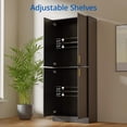 thumbnail image 5 of Cozy Castle Kitchen Pantry Storage Cabinet 71" Tall 4 Doors Wood Freestanding Cupboard with 2 Adjustable Shelves for Dining Room Living Room, Laundry, Bathroom, Oak, 5 of 14