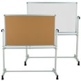 thumbnail image 1 of Flash Furniture HERCULES Series 53"W x 59"H Réversible Mobile Liège Tableau d'Affichage et Tableau Blanc avec Plateau Stylo, 1 of 5