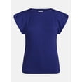 thumbnail image 5 of Scenario Women's and Women's Plus Tee with Short Bubble Cap Sleeves, Sizes XS-4X, 5 of 5