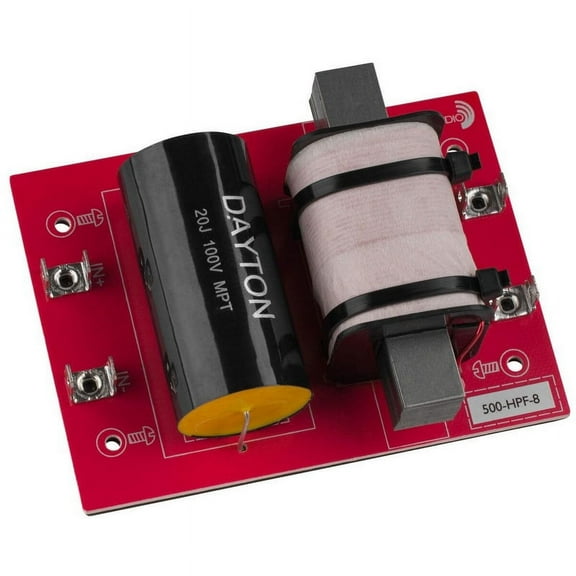 Dayton Audio 500-HPF-8 High Pass Speaker Crossover 500 Hz 12 dB/Octave