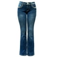 thumbnail image 6 of Jack David Rhinestone Studs Dark Wash Denim Flap Pocket Bootcut Jeans, 6 of 7