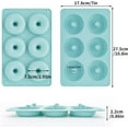 thumbnail image 7 of Donut Pan for Baking, Non-Stick Silicone Doughnut Pan Set, Heat Resistant, Make Perfect Donut Cake Biscuit Bagels, Dishwasher Safe, Green, 7 of 7