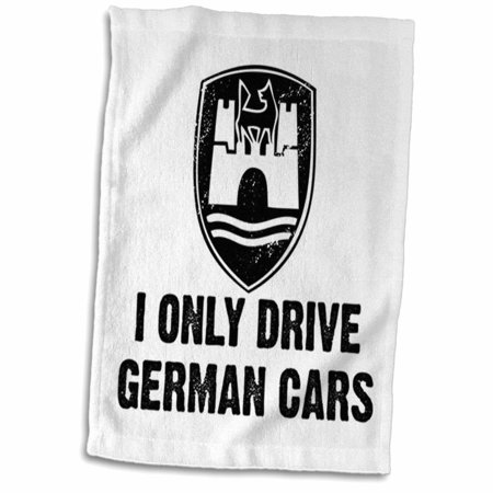 3dRose I only drive German cars - Towel  15 by 22-inch