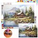 thumbnail image 1 of Con Cuentas Cuadradas 5D DIY Kit Casa Campo Del 40x30cm, 1 of 9
