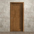 thumbnail image 3 of Sliding Pocket Door 42 x 84 inches | Ego 5006 Cognac Oak | Kit Rail Hardware | Solid Wood Interior Bedroom Modern Doors, 3 of 5