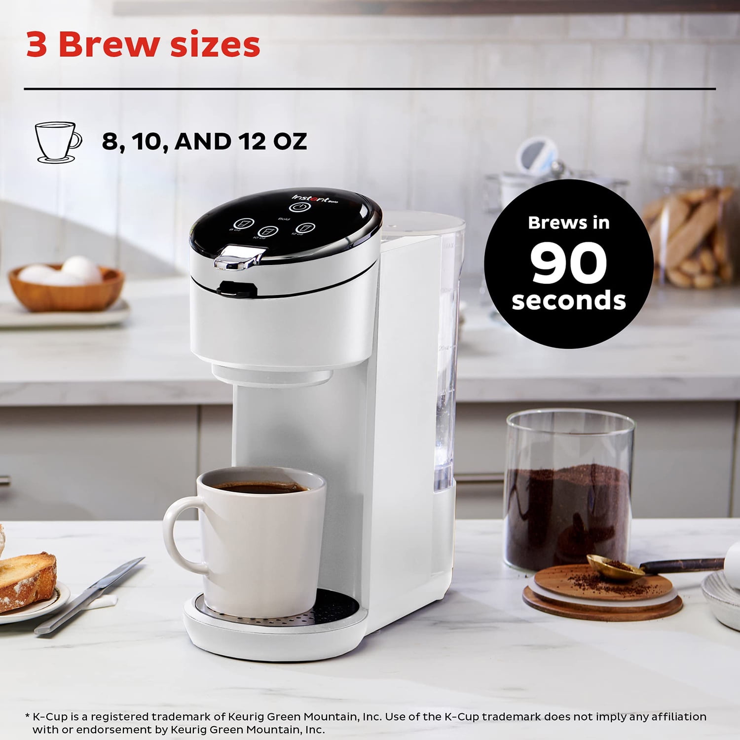 Instant Pot K-Cup White 8-12oz Drip Coffee Maker