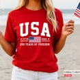 thumbnail image 2 of 250th Anniversary USA Shirt, 1776-2026 America 250 Tshirt, 4th of July Outfits for Women, Patriotic Womens Shirt, 2 of 7