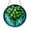 Acrylic 3.5 Inch, variant on Hanging Plant Stained Glass Suncatcher, Green Leaf Round Window Hanging Botanical Decor for Indoor Garden Homes