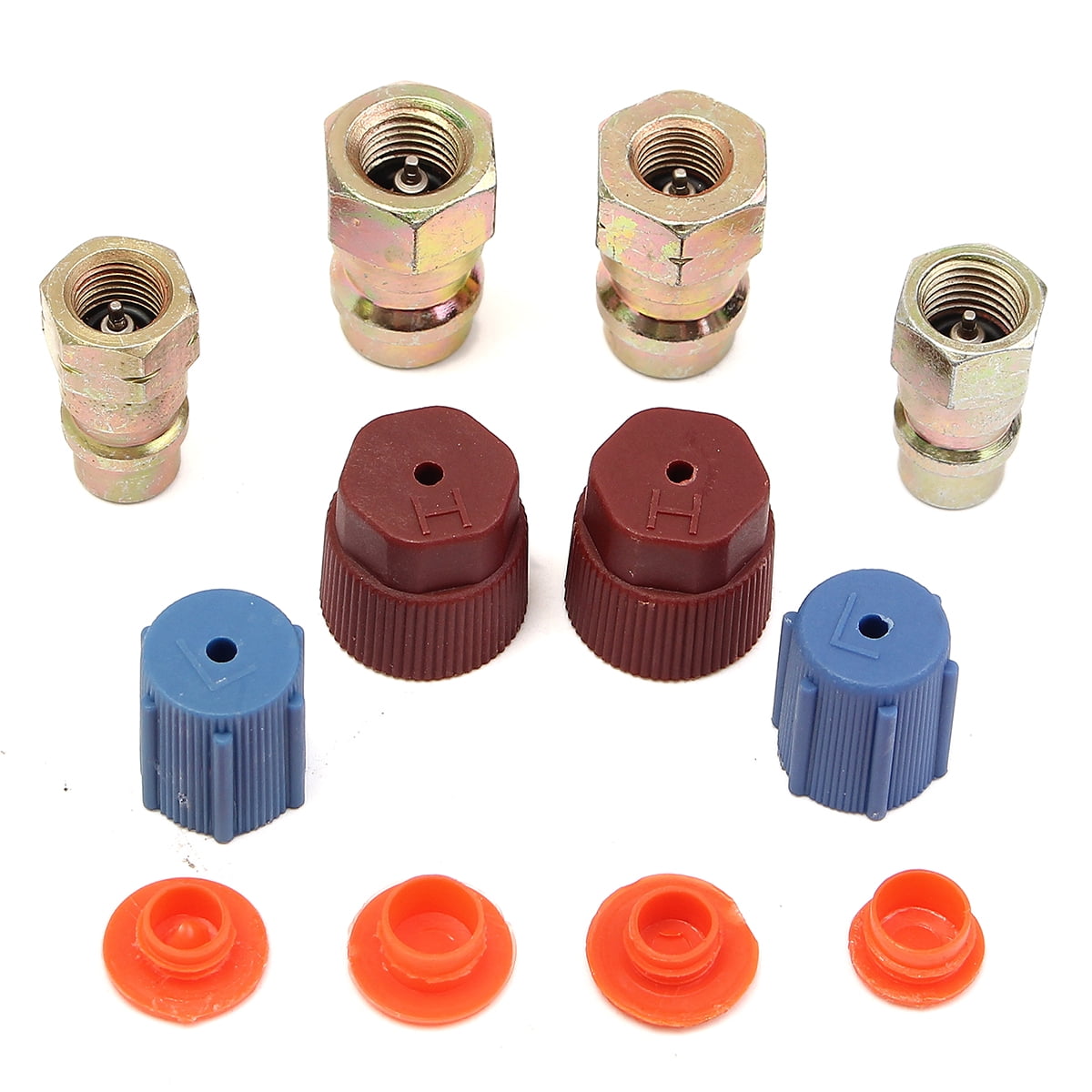 30 pcs A//C Retrofits Adapters R12 to R134a /'Quick Disconnect/' 12 kinds fittings