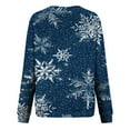 thumbnail image 5 of Posijego Womens Christmas Sweatshirt Snowflake Print Long Sleeve Crew Neck Pullover Casual Plus Size Loose Top, 5 of 5