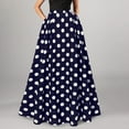 thumbnail image 2 of Wxolcjlv Womens Polka Dot Maxi Skirt Full Flared Silhouette Side Pockets Long Waist Skirts, 2 of 5