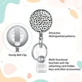 thumbnail image 3 of Retractable Badge Holder, Lightweight Plastic Badge Reel Retractable Card Holder with Key Ring Backing Belt Clip, 3 of 6