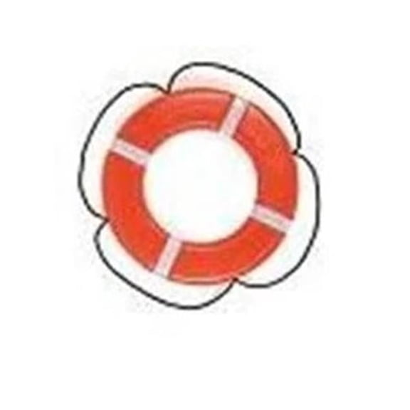 20 in. Coast Guard Approved Ring Buoy, Orange