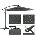 thumbnail image 4 of ACEGOSES 10ft Outdoor Offset Patio Hanging Umbrella with Steel Ribs for Deck, Balcony and Garden,Anthracite, 4 of 8