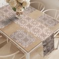 thumbnail image 2 of Ambesonne Neutral Colors Table Runner & Placemats, Nude Tones Bohemia, Placemat 4 pcs + Runner 12"x72", Umber and Beige, 2 of 2