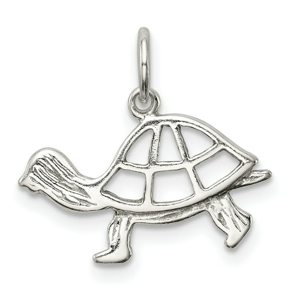 925 Sterling Silver Turtle Charm Pendant