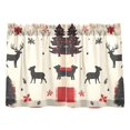 thumbnail image 7 of Yayeee Kitchen Curtains Tier Pair Light Filtering 27"x24" Rod Pocket Short Cafe Window Panel, Christmas Forest, 7 of 7