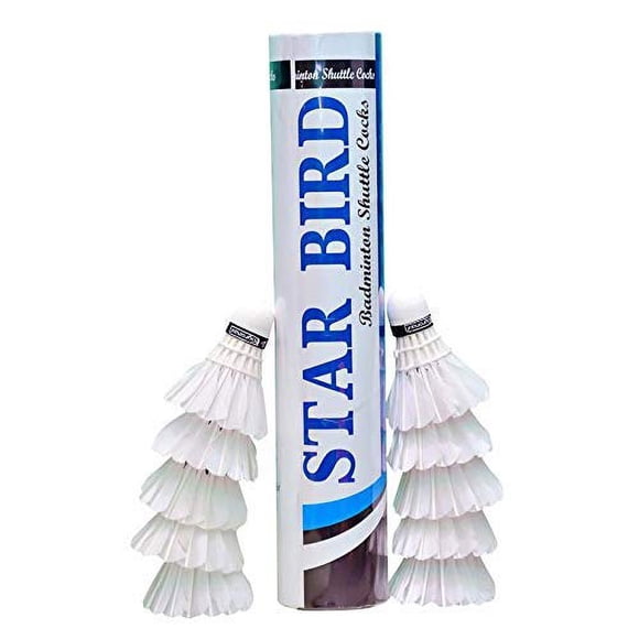 Gyronax Volant d'Oiseaux Étoile en Plumes Blanches Blanc, Lot de 1, Qualité Fine et Adoucie