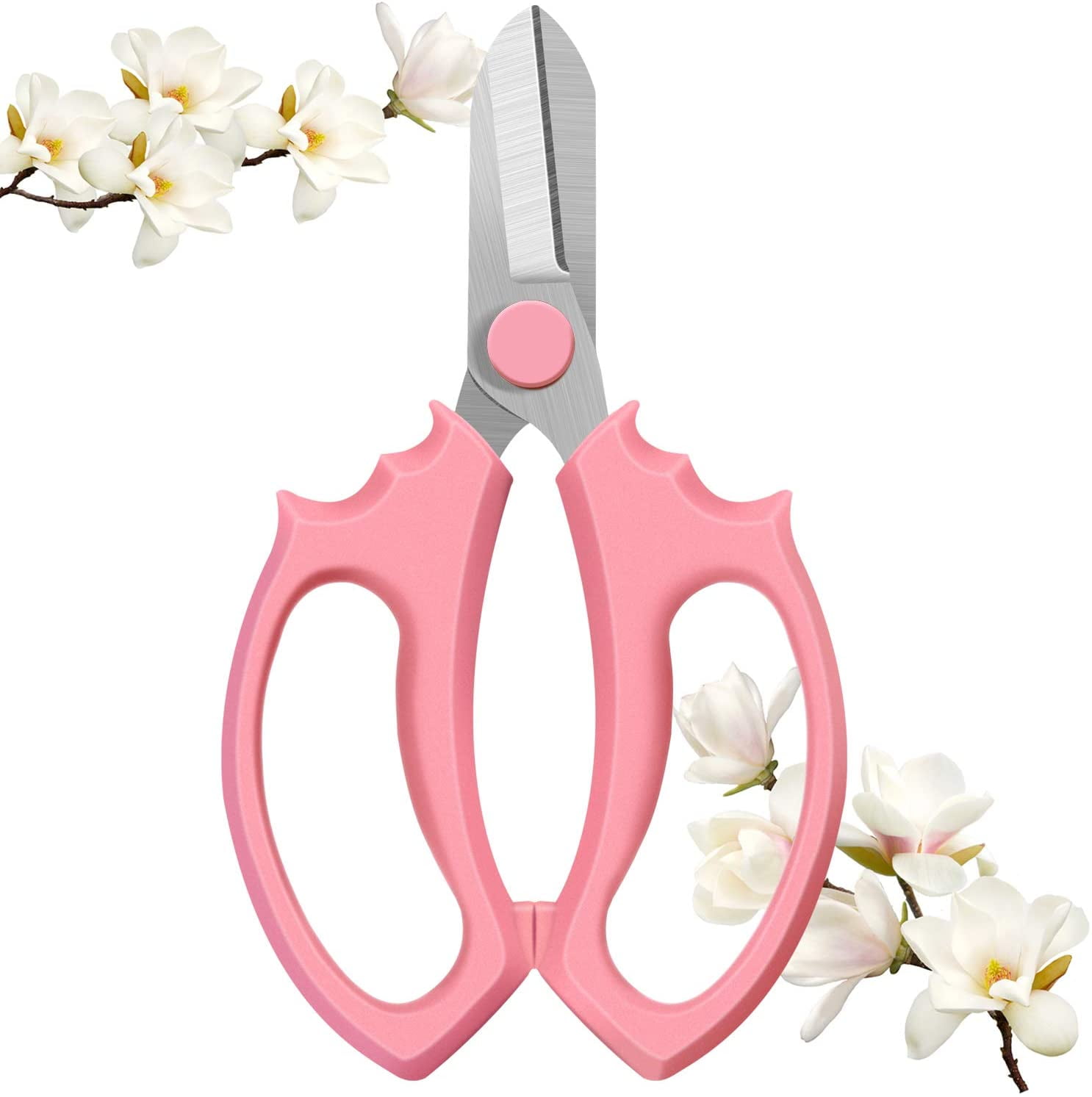 Garden Pruning Shears Scissors with Comfort Grip Handle, Premium Steel Professional Floral