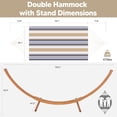 thumbnail image 4 of SUNCREAT Hammocks Freestanding Hammock with 10 ft Wooden Stand Included, Stand Alone Hammock for Outside, 475 lbs Capacity, Coffee, 4 of 8