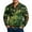 Fluorescent Green, variant on Men's St Patrick's Day Half Zip Sweatshirt Long Sleeve Clover Graphic Pullover