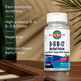 thumbnail image 4 of KAL B-6, B-12 Methyl Folate ActivMelt | Healthy Heart & Energy Support | Natural Mixed Berry Flavor | Active, Coenzyme Forms | 60 Micro Tablets, 4 of 6