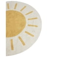 thumbnail image 4 of BUNGALOWANDBEYOND Round Colorful Rug For Girls Room | Soft Cotton Round Rug | Circle Rug For Nursery Decor | Kids Room Rug | Girls Bedroom Yellow Soft Rug | 4.3 ft Diameter, 4 of 6
