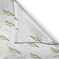 thumbnail image 3 of Ambesonne Vintage Yellow Kitchen Curtains, Bolts Comic Book Fun, 55"x45", Charcoal Grey White, 3 of 3
