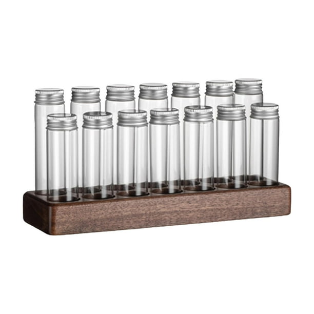 Contenedor de almacenamiento de granos de café, recipiente hermético, bodegas transparentes para granos de café con 14 hoyos