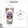 thumbnail image 3 of Butterfly Tumbler 20oz Jer. 17:7 Blessed Inspirational Bible Verse with Lid Botanic Purple for Women & Men Coffee Cup, 3 of 6