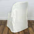 thumbnail image 3 of BalsaCircle Satin Folding Chair Cover Wedding Catering Party Ivory, 3 of 5