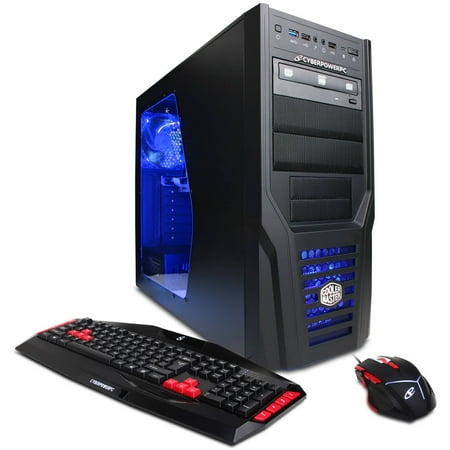 cyberpowerpc black blue gamer