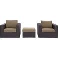 thumbnail image 3 of Modway Canapé de Mobilier de Patio Extérieur Convene, Espresso, 3 of 6